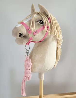 Zdjęcie produktu dla Zestaw do Hobby Horse: kantar A3 + uwiąz ze sznurka - różowy