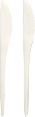 Produktbild von 1000 Messer "Folia" C-PLA 19 cm weiss Mehrweg