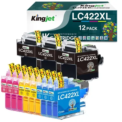 Imagen del producto de Juego de 12 cartuchos de tinta compatibles con impresoras Brother