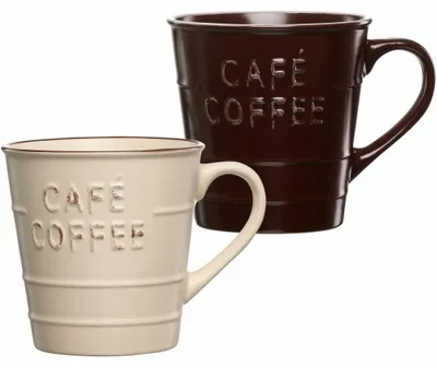 Image de Lot de 2 tasses à café Ritzenhoff & Breker Usato, grès, marron, 360 ml, 320510