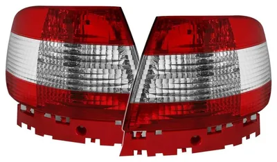Für Audi A4 B5 Limo ab 1995- Rückleuchten Klarglas Links + Rechts Rot Weiss in der Farbe Rot von AD TUNING GmbH & Co. KG