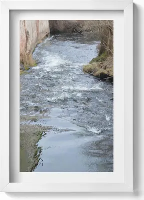 Produktbild von Tasovice Fluss Dyja Moravia– Wandbild mit Rahmen – Gerahmtes Bild  – Wanddekoration – 20x30 cm – Weiß