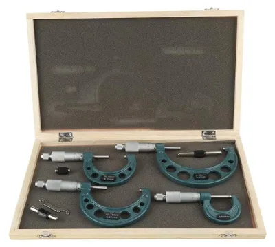 Produktbild von Außenmikrometer Genauigkeit 1-100 mm - Set von 4 - Hochwertige Legierungen - Tragbare Koffer