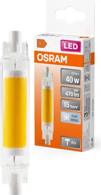 Immagine prodotto di OSRAM HOMELIGHTING 4058075840461 LED (monochrome) EEC F (A - G) R7s 4.5 W = 40 W Neutral white (Ø x H) 16 mm x 16 mm 1 pc(s)