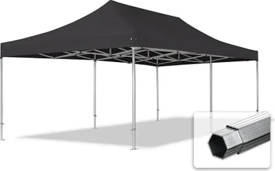 Produktbild von TOOLPORT 4x8m Aluminium Faltpavillon, ohne Seitenteile, schwarz