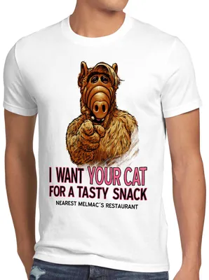 Produktbild von A.N.T. I Want Your Cat Herren T-Shirt alf melmac sitcom