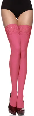 Image de Merry Style Bas Femme Microfibre 40 DEN avec Dentelle MSSSJ01 (Coral, XS/S)