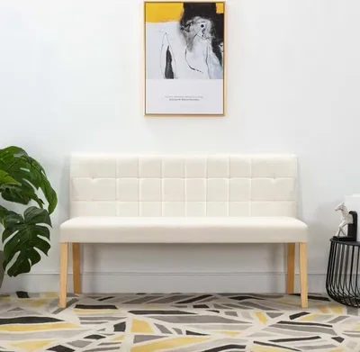 Obrázok produktu pre vidaXL Lavica krémová 140 cm látka