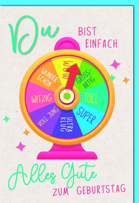 Produktbild von Geburtstag - Glückwunschkarte im Format 11,5 x 17 cm mit Umschlag
