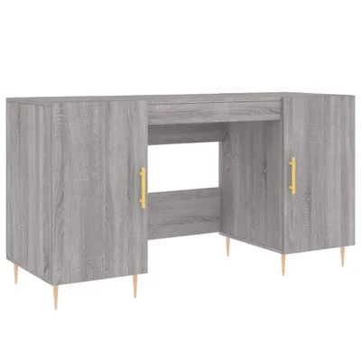 Immagine prodotto di vidaXL Scrivania Grigio Sonoma 140x50x75 cm Materiale a base di legno