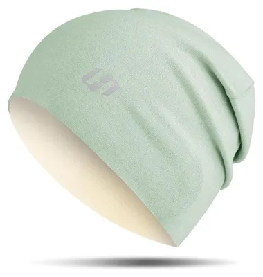 Produktbild von Mütze Beanie Fleece Grün für Damen Herren, Laufmütze Sportmütze für Outdoor Winter