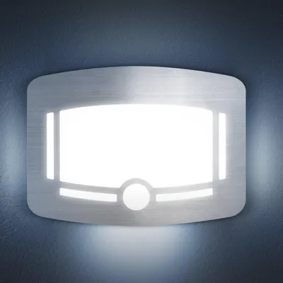 Produktbild von Automatisches Nachtlicht aus Edelstahl – Automatische Schranklampe mit Bewegungssensor – Batteriebetriebene Lampe – für den Innenbereich