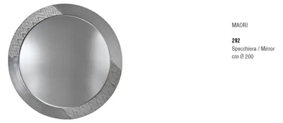 Produktbild von Klassischer Wandspiegel Design Silberner Spiegel Neu Runder Wandspiegel Neu