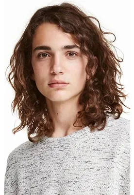 Produktbild von Herren Perücke braun lange Locken synthetisch Cosplay Halloween Maskenball Y9103