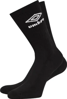 Produktbild von Umbro - Sportsocken für Kinder (3er-Pack) UO880 (18 EU - 24 EU) (Schwarz/Weiß)