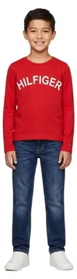Image de T-shirt à manches longues en coton Tommy Hilfiger Luci pour garçon, taille 140