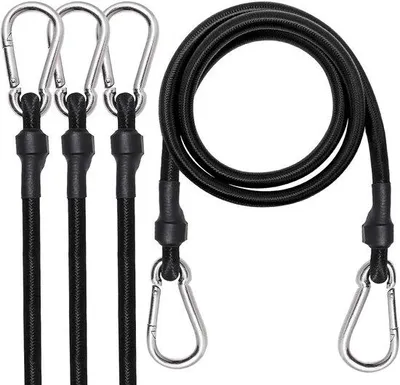 Zdjęcie produktu dla Elastyczne linki bungee z karabińczykami – dwa sztuki – 91,4 cm – trening siłowy