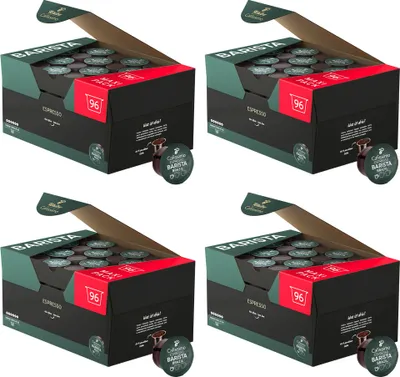 Produktbild von Tchibo Cafissimo Vorratsbox Espresso Brasil Kaffeekapseln, 384 Stück – 4x 96 Kapseln (Espresso, ausdrucksstark mit Nussnote), nachhaltig & fair gehandelt
