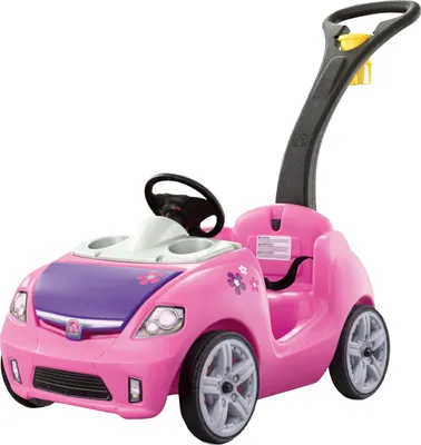 Produktbild von Step2 Whisper Ride Kinderauto / Rutscher in Rosa | Spielzeug Auto mit Schiebestange | Kinderfahrzeug / Rutscherauto ab 1.5 Jahre