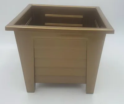 Zdjęcie produktu dla doniczka kwadrat 21cm złota