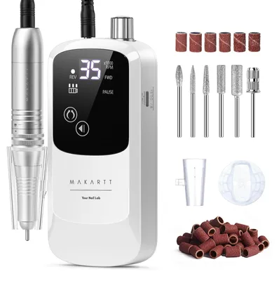 Nagelbohrer 35000 U/min, kabellos, LED-Display, Set