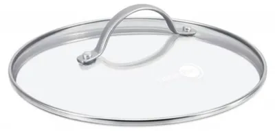 Glasdeckel mit Edelstahlrand, 24 cm, spülmaschinengeeignet