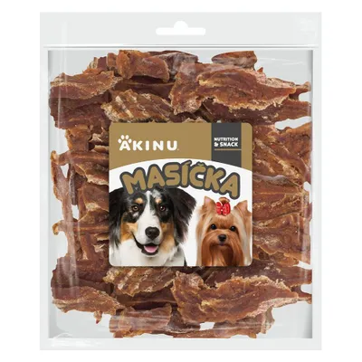 Obrázek produktu pro Akinu Masíčka pamlsek pro psy hovězí stripsy 300 g
