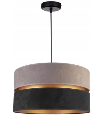 Produktbild von FKL DESIGN Home Deco Hängelampe Pendellampe Grau-Schwarz Beleuchtung 1-flamming E27 Hängeleuchte Pendelleuchte aus Serie N134 (N134-GS)