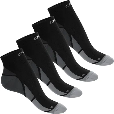 Produktbild von CFLEX Herren & Damen Sport Kompressionssocke (4 Paar) Kurzschaft Socken - Schwarz-Grau 35-38