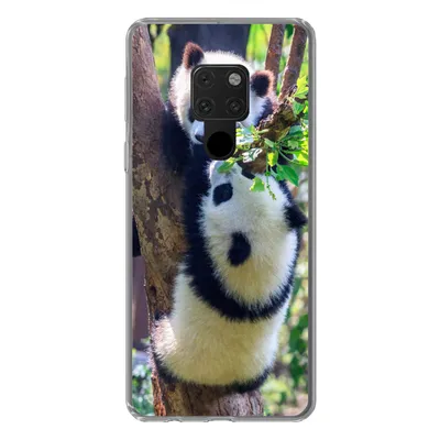 Produktbild von MuchoWow® Handyhülle Schutzhülle Hülle für Huawei P40 Lite Pandas - Baum - Natur Silikon Softcase Handy Hülle - Handy