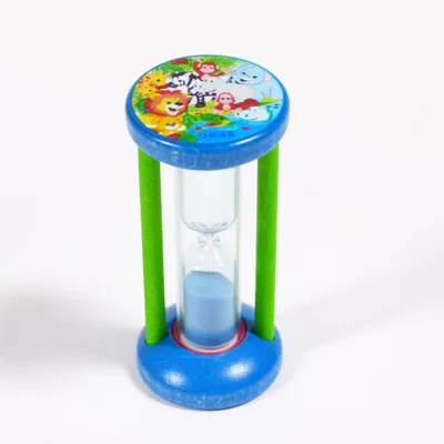Obrázek produktu pro Dřevěné hodiny s dekorací zubního kartáčku Zvířata v džungli ŠxDxV 35x35x80mm NOVINKA