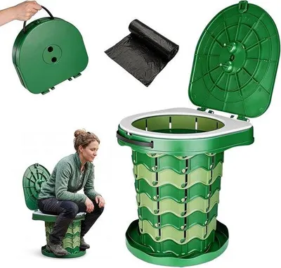 Produktbild von Camping WC - Faltbar - Mit Toilette - Tragbar für Camping - ShopFlot