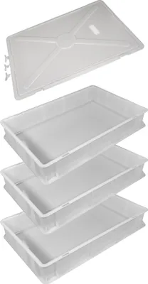 Produktbild von Agrarkleinkiste Ernetekiste 600x400x100 komplett geschlossen 3 Stück mit Deckel 600x400