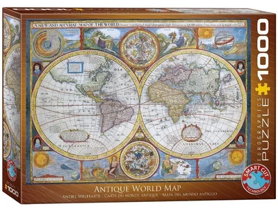 Produktbild von Eurographics Antique Map 1000pcs, 1000 Stück(e), Landkarten