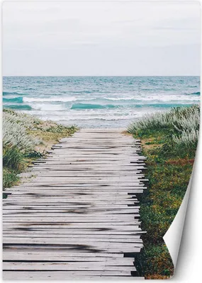 Produktbild von Vlies fototapete Fußgängerbrücke über das Meer 100x140 cm Feeby Blau inkl. Kleber einfache Montage
