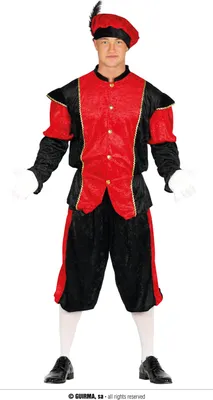 Produktbild von Gehilfe des Nikolaus Kostüm für Erwachsene rot-schwarz - L (52-54)