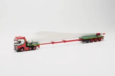 Produktbild von Herpa LKW Scania CS 20 HD Teletrailer-SZ Windradflügel Vlastuin 315524