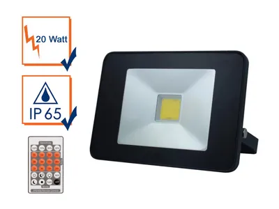 Produktbild von Perel LED-Strahler, 20 W, 2050 lm, 4000°K, neutralweiß, für innen und außen, verstellbare