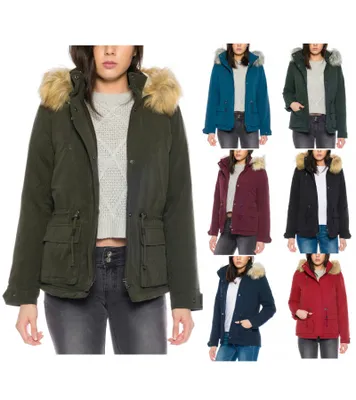 Produktbild von Only Damen Jacke Parka mit Fell-Kapuze onlStarlight Jacket , Größe:S, Farbe:Khaki
