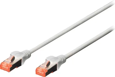 Produktbild von DIGITUS Patchkabel Cat6  S/FTP 2xRJ45  1.0m grau Hebelschutz Polybeutel