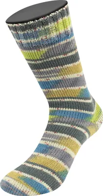 Produktbild von Lana Grossa - Meilenweit 100g Seta Giappone 3387 dunkelgrau, ecru, terrakotta, limette, mausgrau, pistazie, azurblau