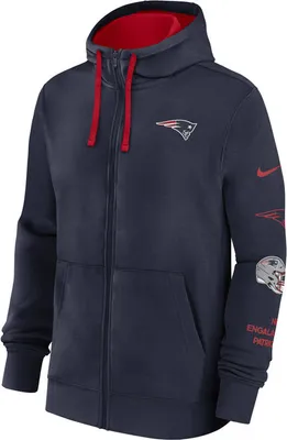 Produktbild von Herren-Kapuzenpullover Nike NFL Fleece Hoodie New England Patriots, College Navy/University Red - Größe 2XL