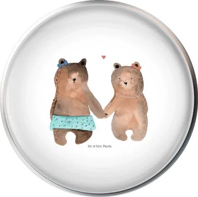Produktbild von Mr. & Mrs. Panda Ablaufgarnitur Bär Freundin - Weiß - Geschenk, waschbeckenstöpsel, Abfluss-Stopfen, Teddybär, Stöpsel, Waschbecken Stopfen