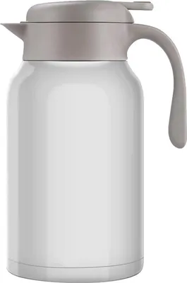 Produktbild von Thermische Karaffe - 2,0 Liter, Edelstahl - warm 24 Stunden - weiß