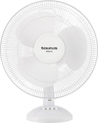 Zdjęcie produktu dla Taurus GRECO 16, Wentylator domowy z łopatkami, Biały, Stół, 40 cm, 75°, Przyciski