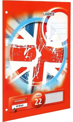 Produktbild von Schulblock A4 50 Blatt 70 g/qm 4-fach gelocht Lineatur 22 (kariert)