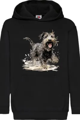 Zdjęcie produktu dla Dziecięca Bluza Z Kapturem Funny Dogs Breeds Terrier Dog Breed, 12-13 Jahr - 152 / Czarny
