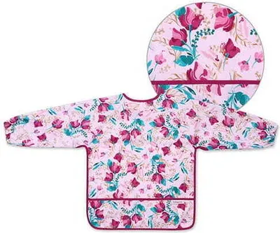 Produktbild von Wasserdicht Babylätzchen Ärmellätzchen abwaschbar Latz Nässeschutz Floral BabyOno