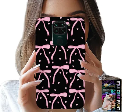 Obrázok produktu pre Puzdro Pre Xiaomi Note 9 - Čierno-Ružové S Mašľami