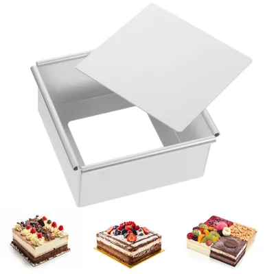 Vierkante Backform 20 cm, antihaftbeschichtet, herausnehmbarer Boden